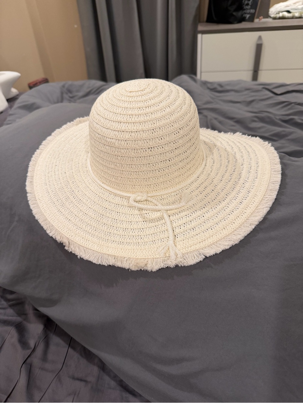 Women’s Wide Brim Sun Hat - Cream Straw Style